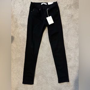 Kancan black high rise ankle skinny jeans, size 5/26.